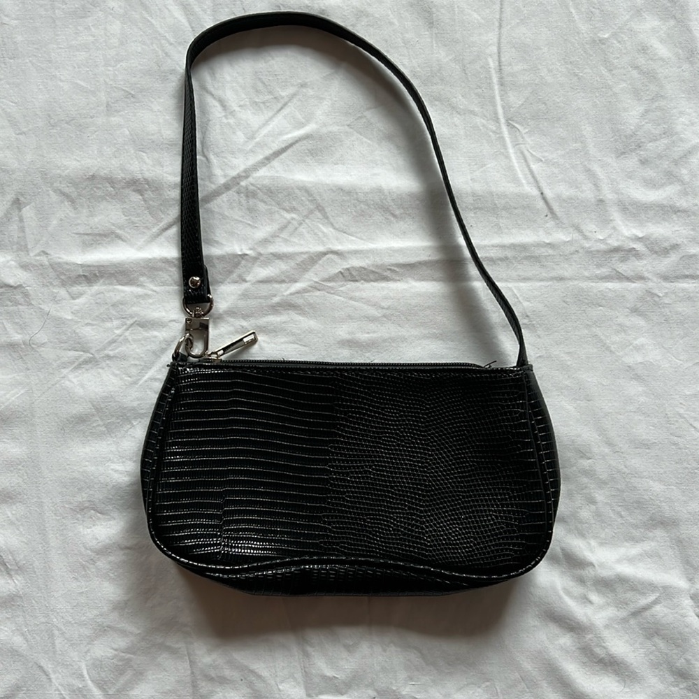 Black Leather Shoulder Bag